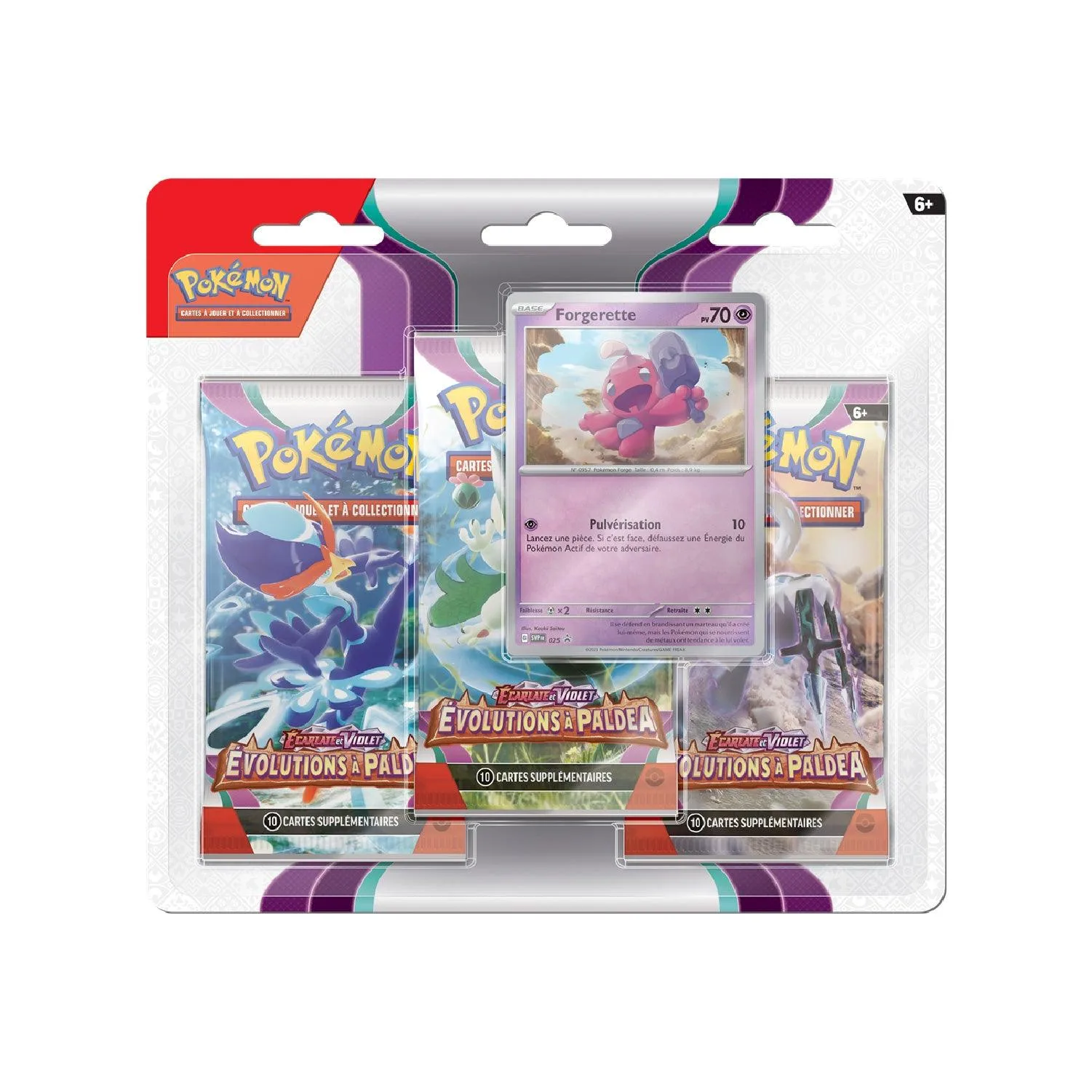 Tripack Pok&eacute;mon &Eacute;volutions &agrave; Paldea EV2 Forgerette (FR)