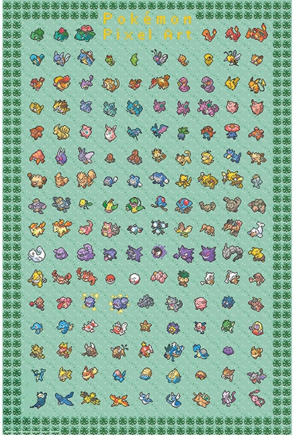 Pok&eacute;mon &mdash; Poster Pixel Art 91,5 &times; 61 cm