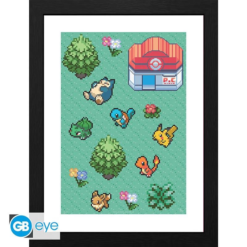 Pok&eacute;mon &mdash; Tirage encadr&eacute; Pixel Art