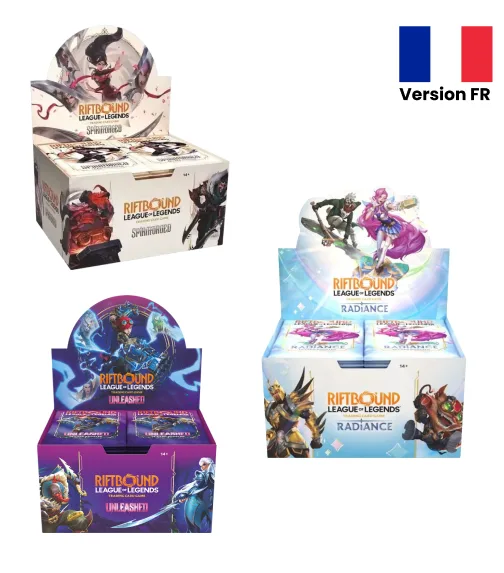 Riftbound &mdash; Lot de 3 displays Armes Spirituelles + D&eacute;cha&icirc;nement + Radiance (FR)